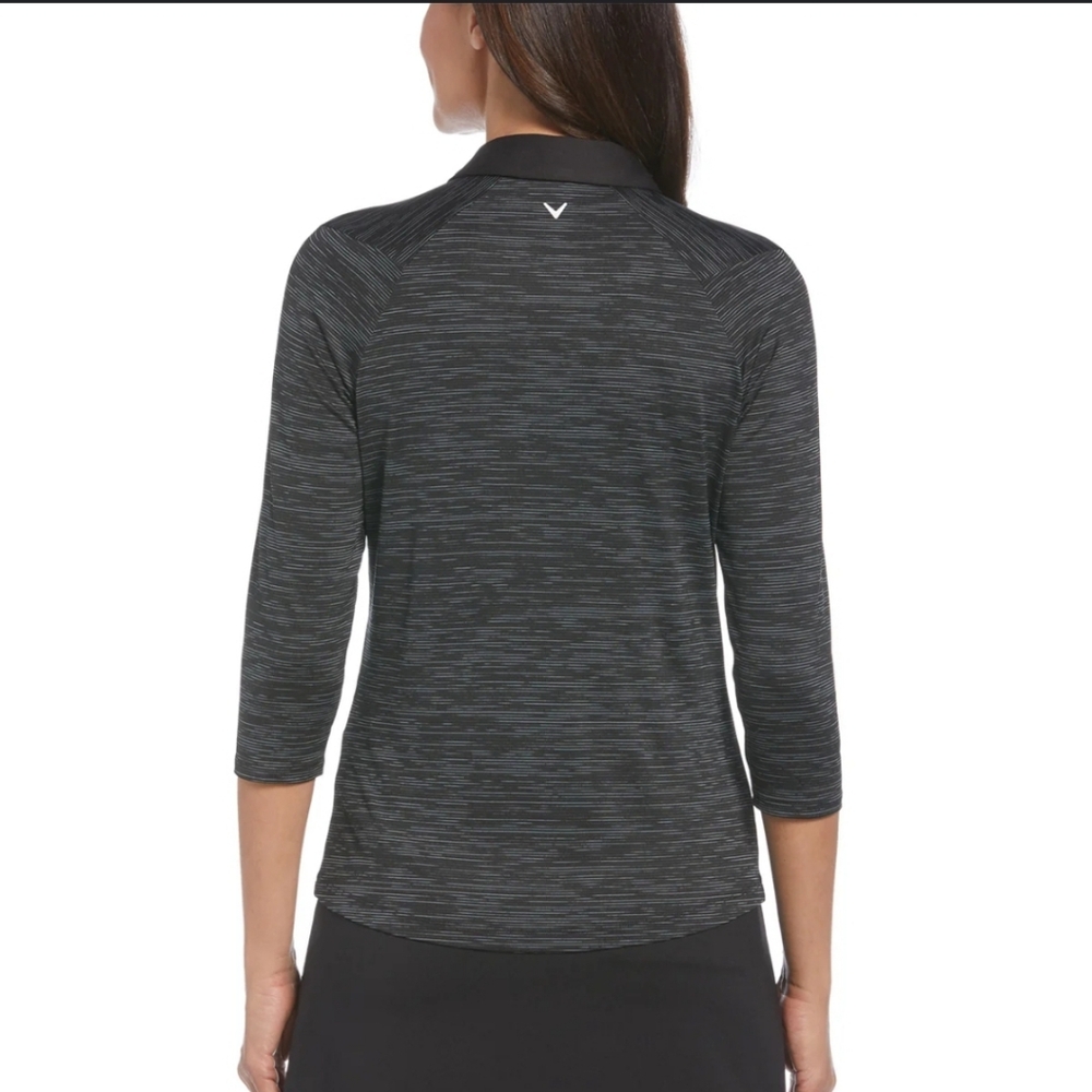 CALLAWAY Women's Golf Long Sleeve Polo Shirt Grey MEDIUM LIKE NEW
